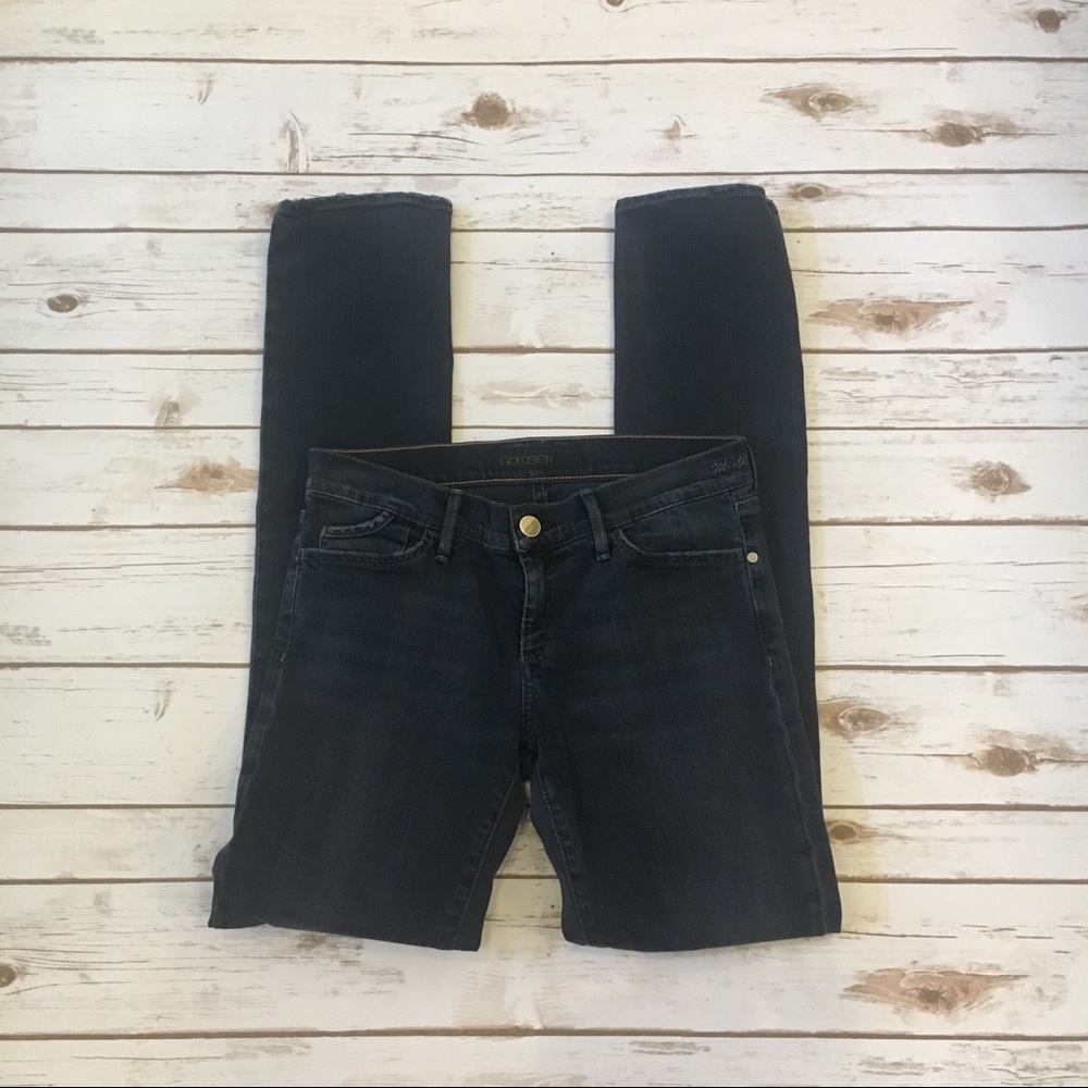 Goldsign dark denim Straight Leg Jeans Size 28 Misfit cut